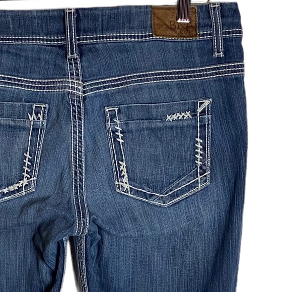 BKE Denim Payton Boot Cut Blue Jeans Mid Rise Textured 31 Short - Picture 9 of 14